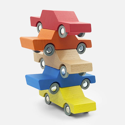 Car BACK AND FORTH Set of Five Wooden Toy Cars Toys & Games Waytoplay