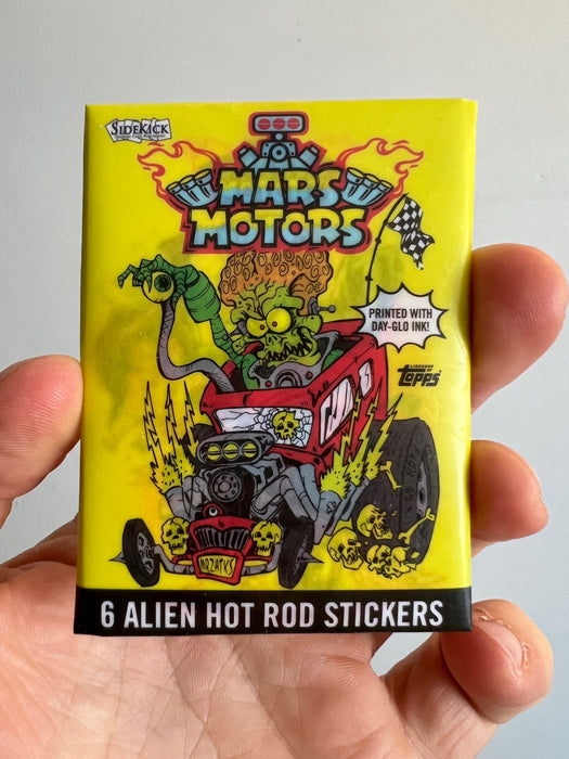 Mars Motors wax pack sticker pack Trading Cards Sidekick Labs