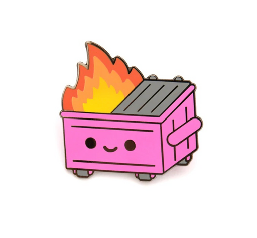 Dumpster Fire - Pepto Pink Enamel Pin Pin 100soft