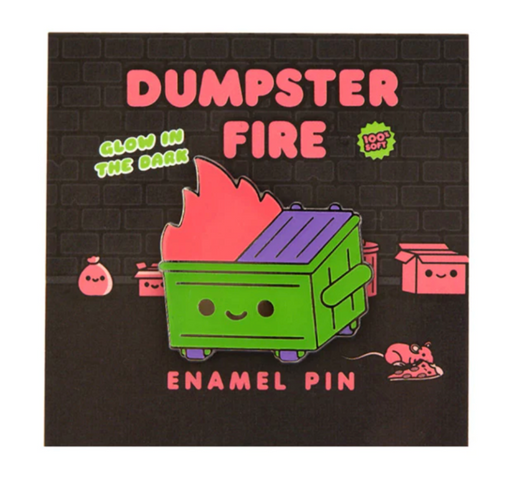Dumpster Fire GID Pin Pin 100% Soft