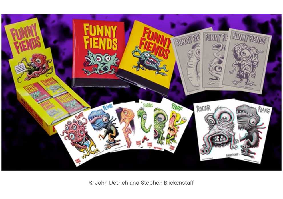 Funny Fiends stickers wax pack Trading Cards Sidekick Labs