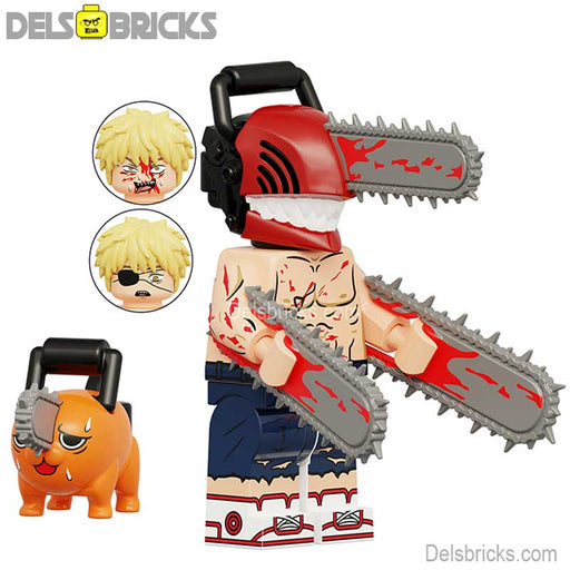 Chainsaw Man Denji no shirt & Pochita Lego Minifigures Minifigures DelsBricks Minifigures
