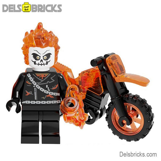 Ghost Rider & Motorcycle Marvel MCU Minifigures Minifigures DelsBricks Minifigures