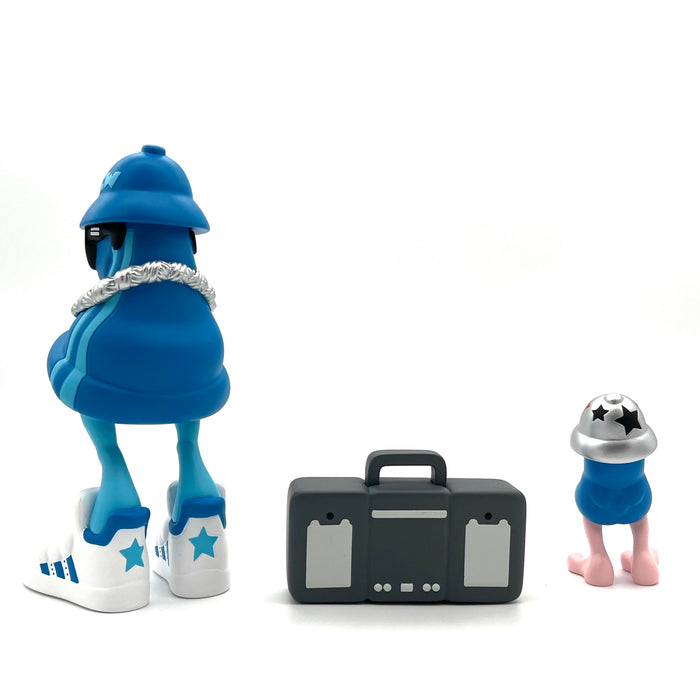 RunDMCheech Tenacious Exclusive Blue Edition set Vinyl Art Toy UVD Toys
