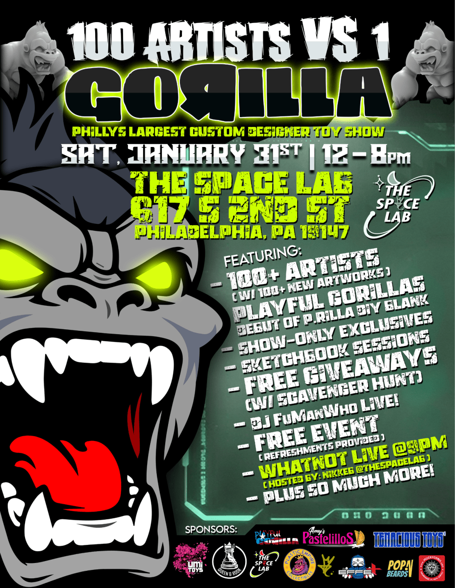 100 ARTISTS vs 1 GORILLA Custom Show - Tenacious Toys®