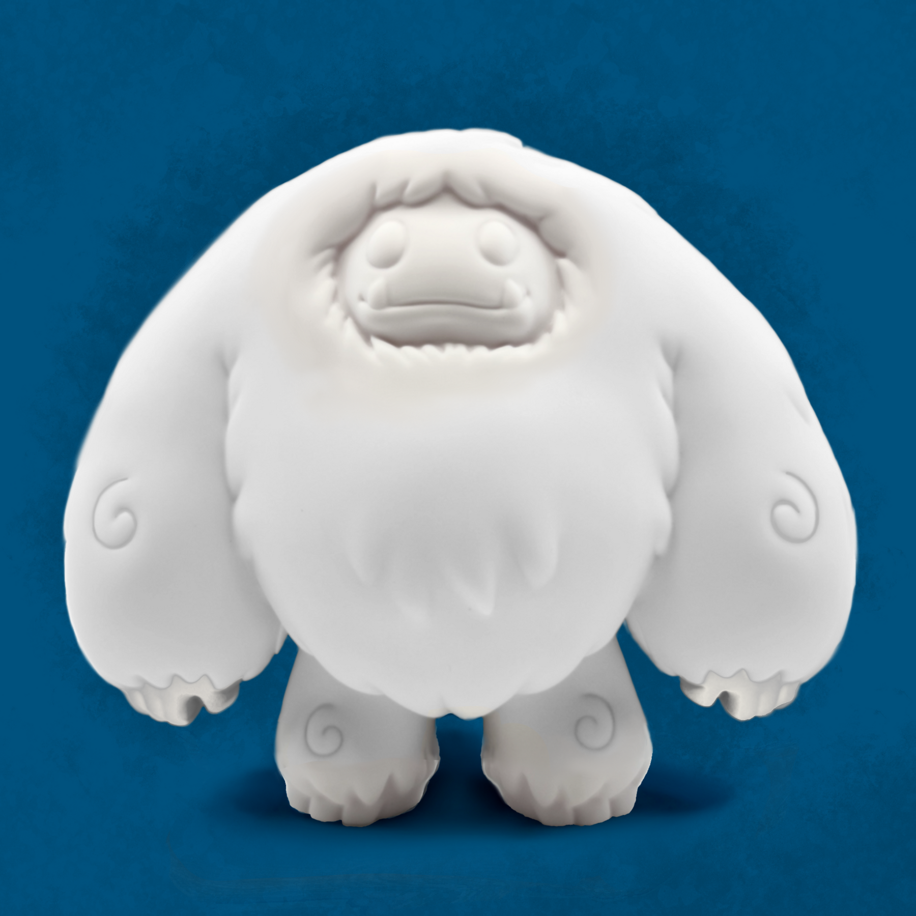 Blank White DIY Chomp 5-inch vinyl figure by Abominable Toys Available Now