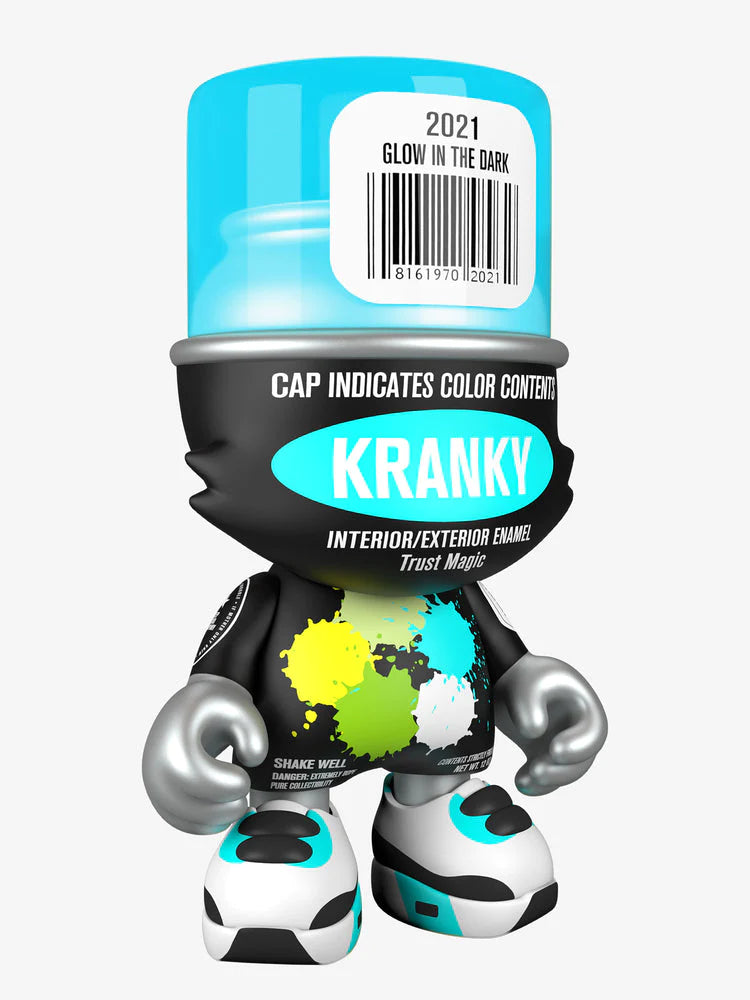 GID Blue SuperKranky 8-inch vinyl toy by Sket One x Superplastic Available Now