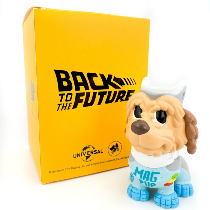 Back to the Future Einstein Mag Pup 4 inch vinyl figure by Reina Koyano Available Now ! ! !