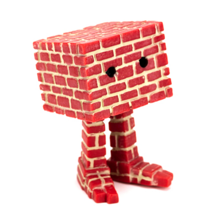 Brick 5.5 inch vinyl figure by Kyle Kirwan x Clutter Available Now ! ! !