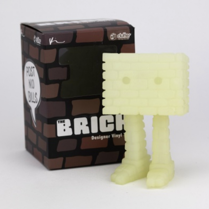 Brick 5.5 inch GID vinyl figure by Kyle Kirwan x Clutter Available Now ! ! !