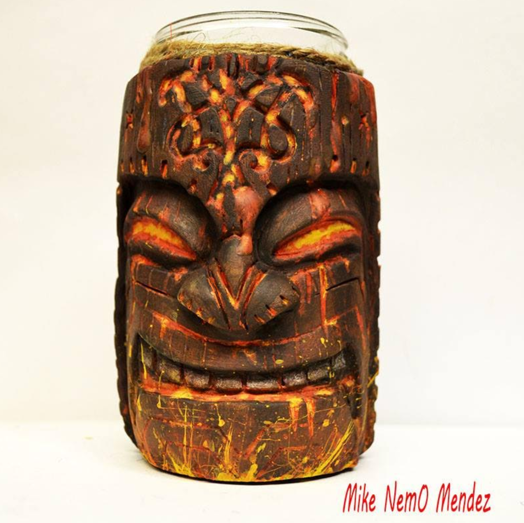 Custom Pele Goddess of Fire Tiki Mason Jar Mug by NEMO Available Now ! ! !