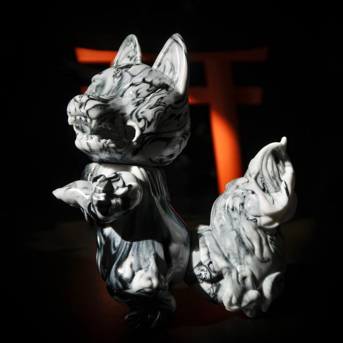 Candie Bolton Kitsura Black & White Marbled 4 inch sofubi figure Available Now