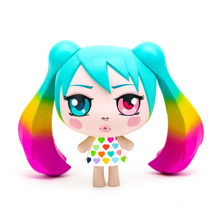 O-Miku Rainbow Colorway 5.5-inch vinyl figure by Camilla d’Errico Clutter Studios Available Now ! ! !