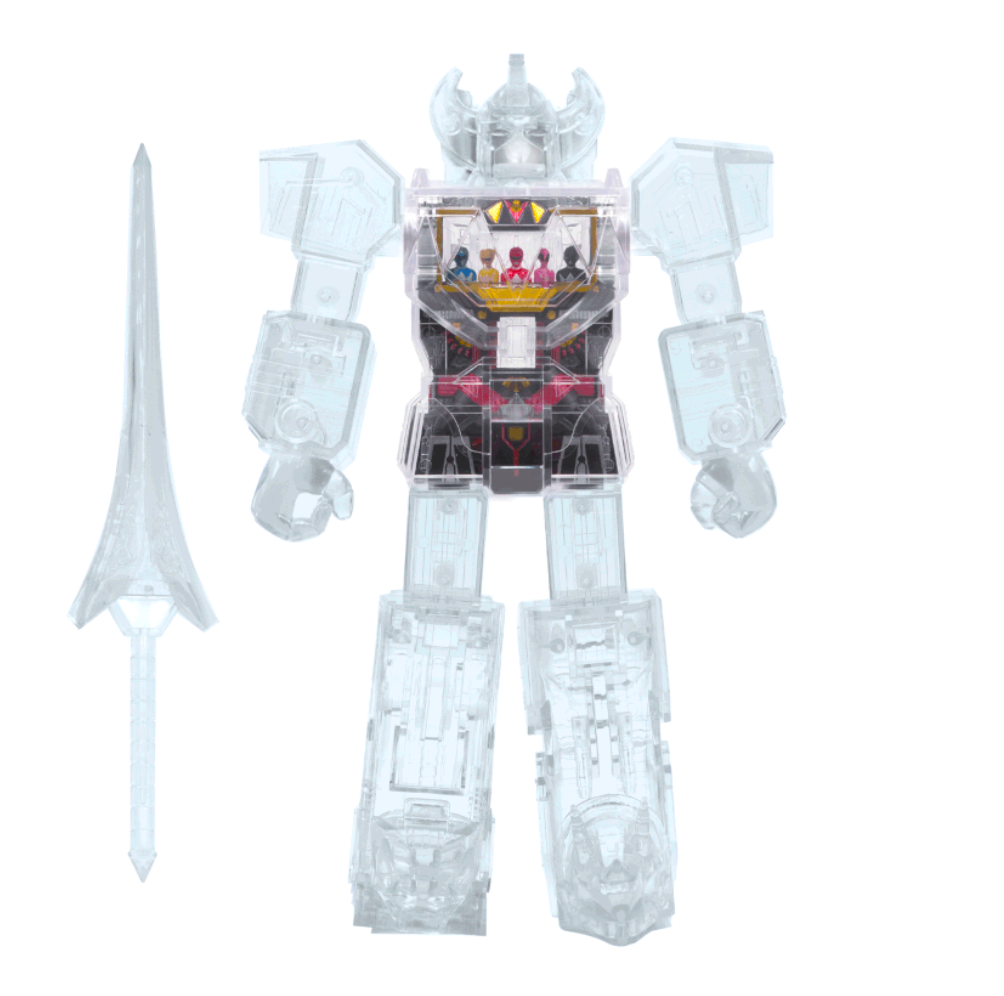 Power Rangers Super Cyborg Megazord Clear Edition action figure by Super7 Available Now ! ! !