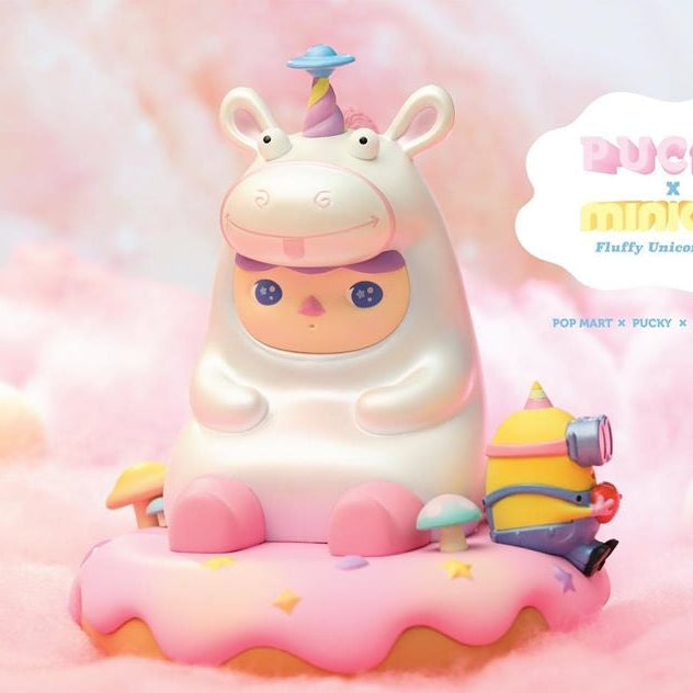 Pucky + Minions Fluffy Unicorn Baby Figure by PopMart Available Now ! ! !