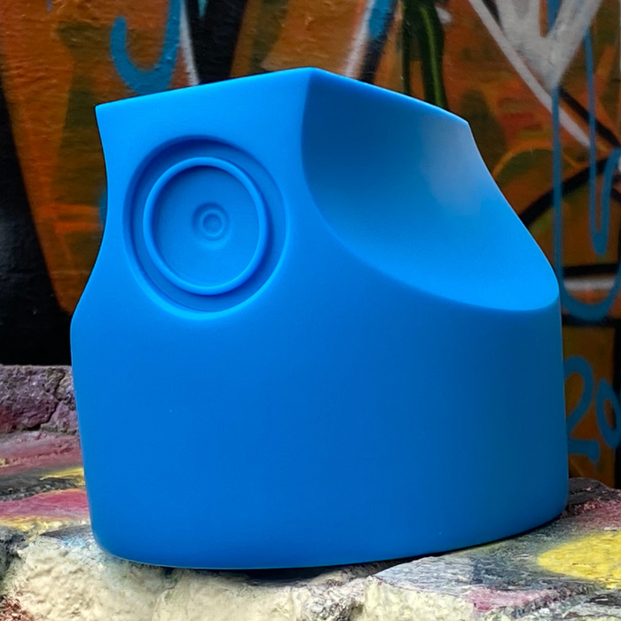 Banana Skinny Cap DIY Blue vinyl figure by Playful Gorilla x Tenacious Toys Available Now