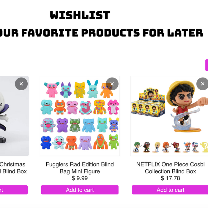 Build a Wish List at Tenacious Toys