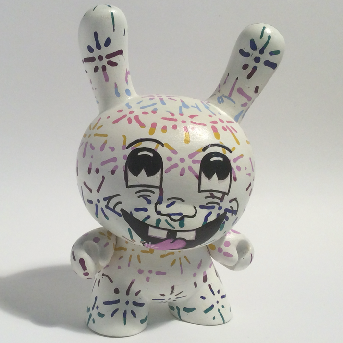 Snowflake 8-inch custom Dunny by KaMo Available Now ! ! !