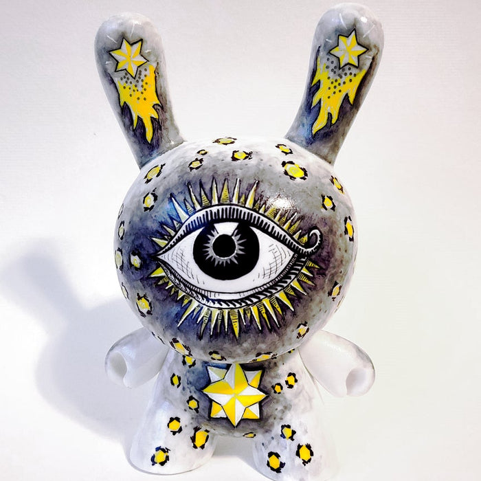 Starry Eye Silver 7-inch custom Dunny by Eric Mckinley Available Now ! ! !