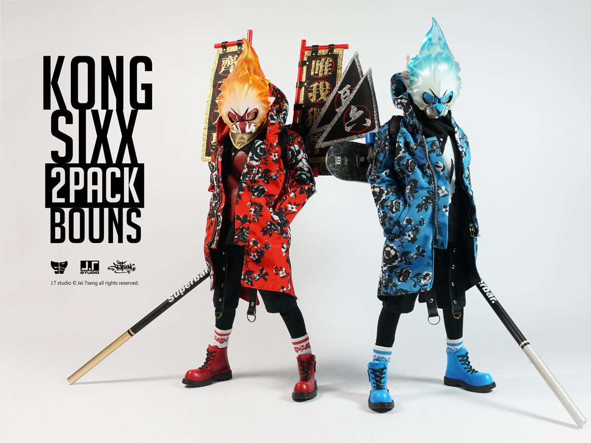 Street Mask KONG & SIXX 2-Pack 1/6-scale action figures by JT Studio Available Now ! ! !