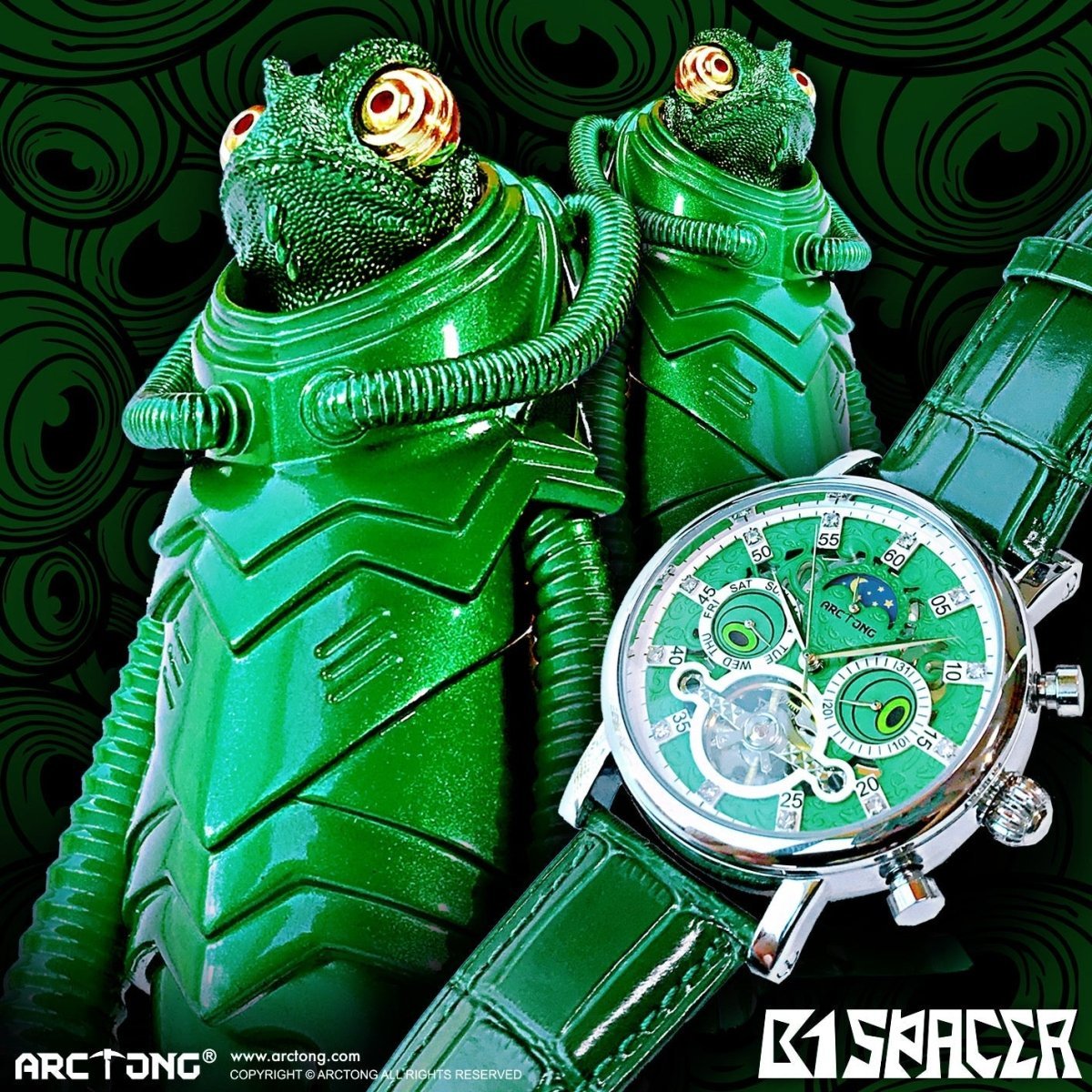 ARCTONG B1 SPACER Metallic Green & Matching Watch Set NYCC Exclusive Available Now ! ! ! - Tenacious Toys®