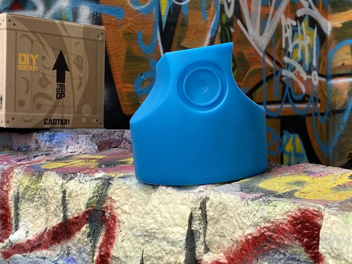 Banana Skinny Cap DIY GID Blue vinyl figure by Playful Gorilla Available Now - Tenacious Toys®