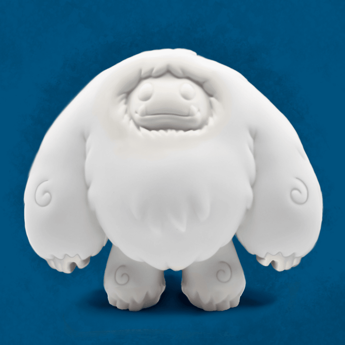 Blank White DIY Chomp 5-inch vinyl figure by Abominable Toys Available Now - Tenacious Toys®