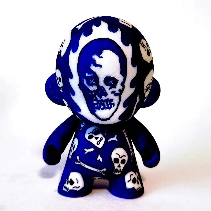 Blue Ghost 4-inch custom Munny by Eric Mckinley Available Now - Tenacious Toys®