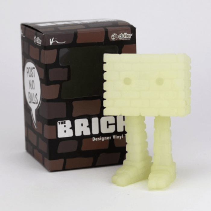 Brick 5.5 inch GID vinyl figure by Kyle Kirwan x Clutter Available Now ! ! ! - Tenacious Toys®