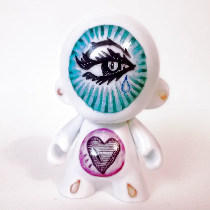 Broken Heart Mini 4-inch custom Munny by Eric Mckinley Available Now ! ! ! - Tenacious Toys®