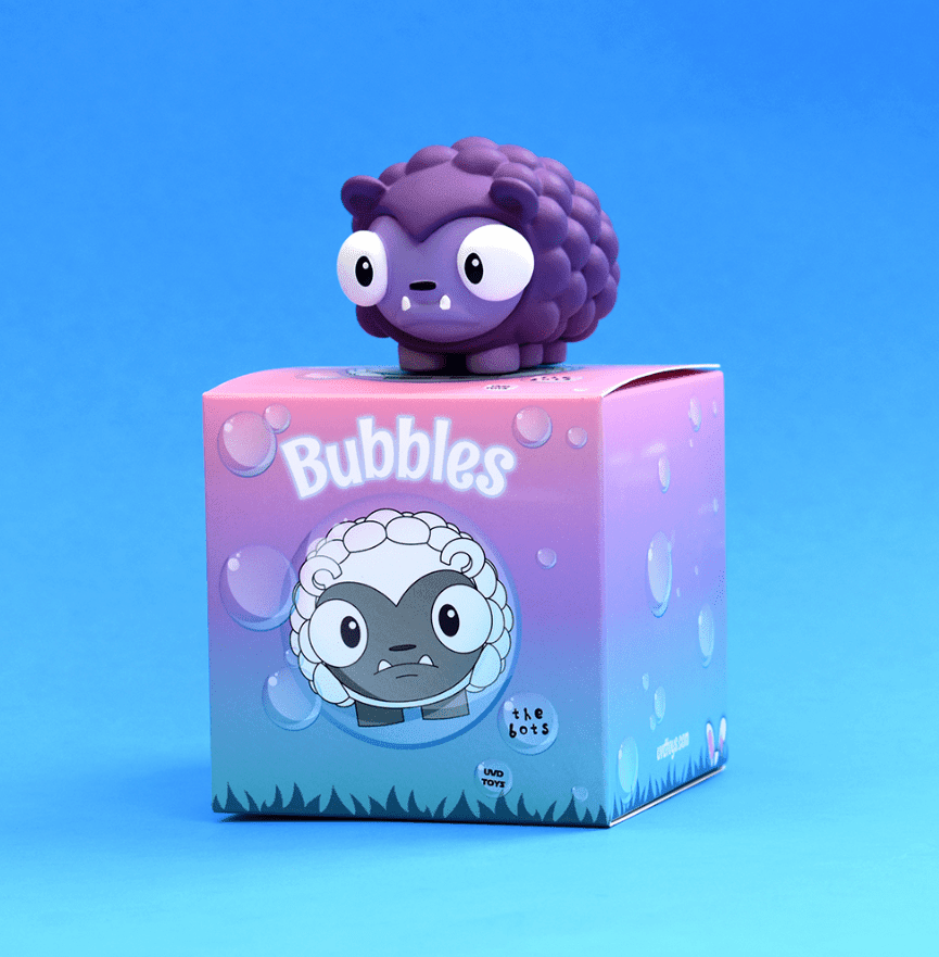 Bubbles Grape Edition 2" vinyl figure by The Bots & UVD Toys Available Toys ! ! ! - Tenacious Toys®
