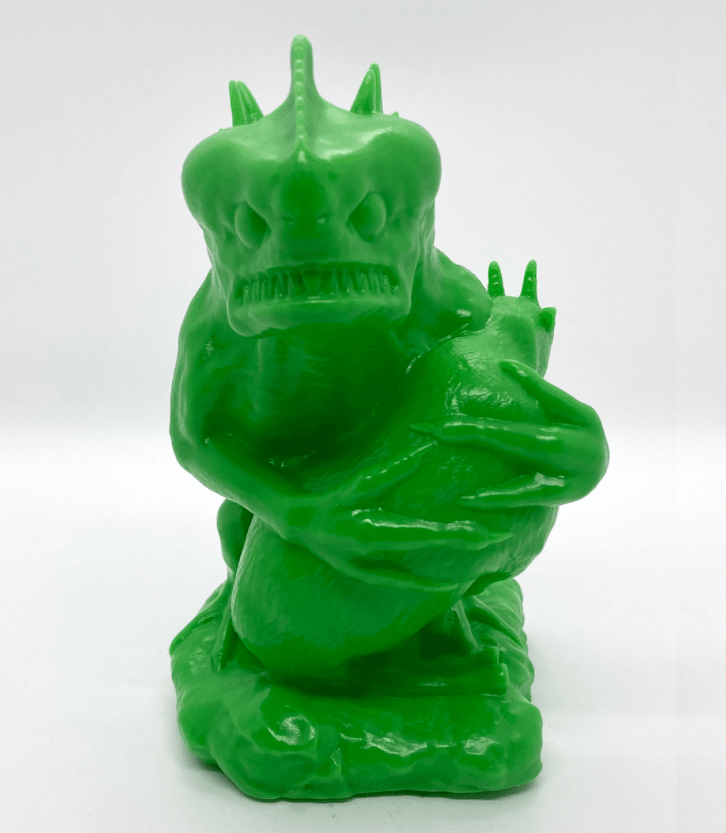 Cryptozoo-Fubi El Chupacabra green blank vinyl figure by Weston Brownlee Available Now ! ! ! - Tenacious Toys®