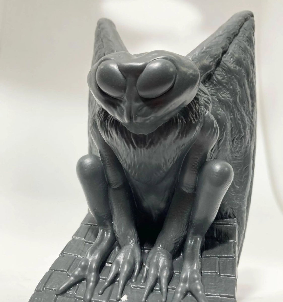 Cryptozoo-Fubi Mothman Grey Blank Edition vinyl figure by Weston Brownlee Available Now - Tenacious Toys®