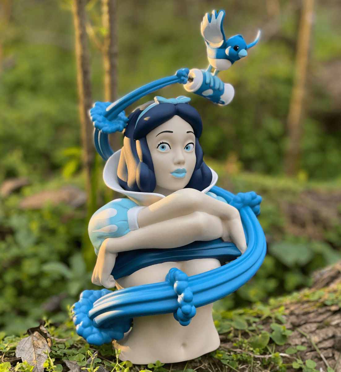 Dirty Snow Ice Blue Tenacious Exclusive 10-inch vinyl statue by Prime x Strangecat Toys Available Now - Tenacious Toys®