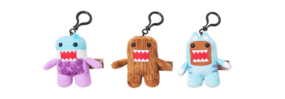 Domo 4-inch Plush Bag Clips Blind Bag Series restocking April 23 (preorder now) - Tenacious Toys®