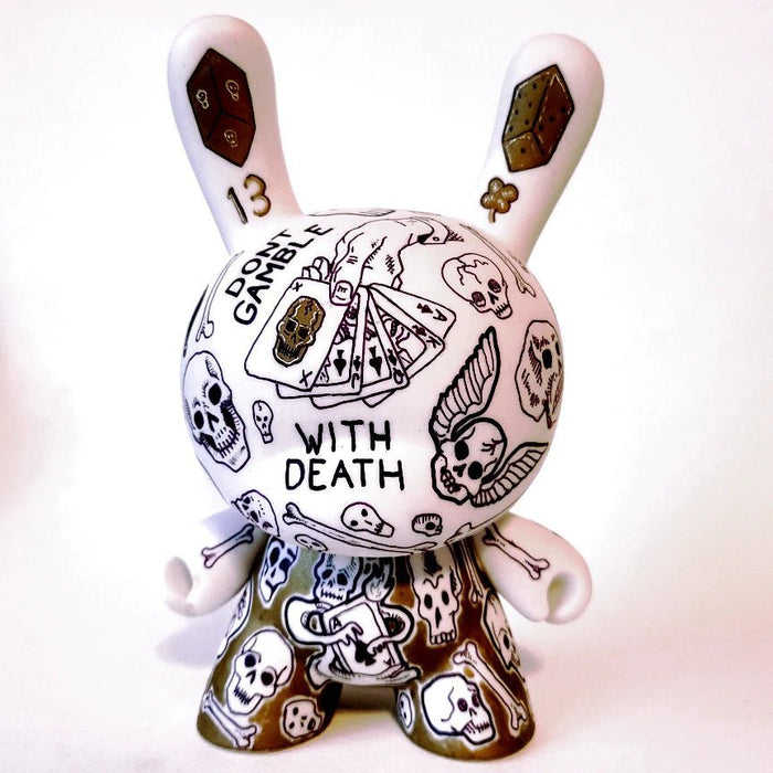 Don't Gamble 7-inch custom Dunny by Eric Mckinley Available Now - Tenacious Toys®