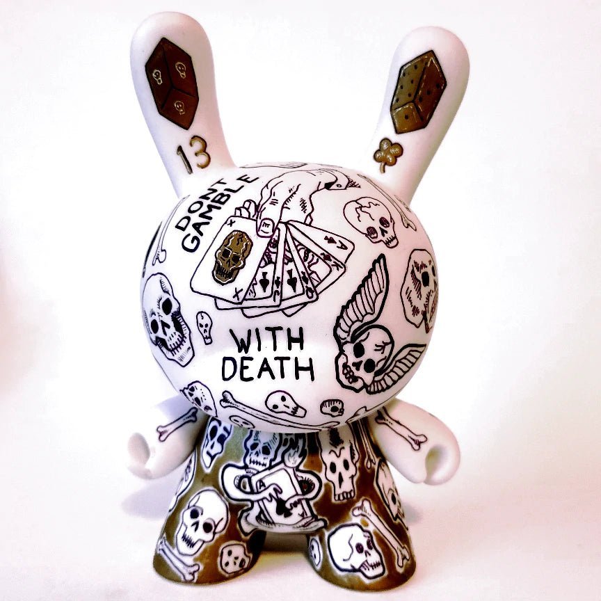 Don't Gamble 7-inch custom Dunny by Eric Mckinley Available Now - Tenacious Toys®