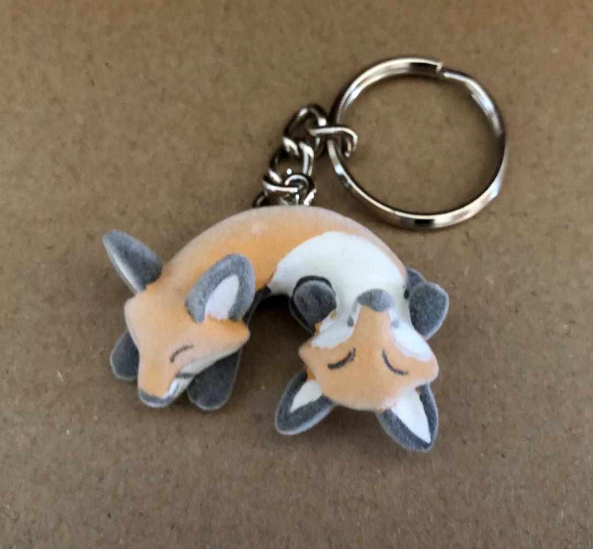 FoxFox Flocked Keychain Available Now - Tenacious Toys®
