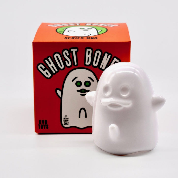Ghost Boner DIY White 3-inch vinyl figure by Brian Ewing x UVD Available Now - Tenacious Toys®