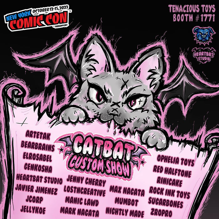 Heartbat Catbat Custom show at NYCC Booth 1771 - Tenacious Toys®