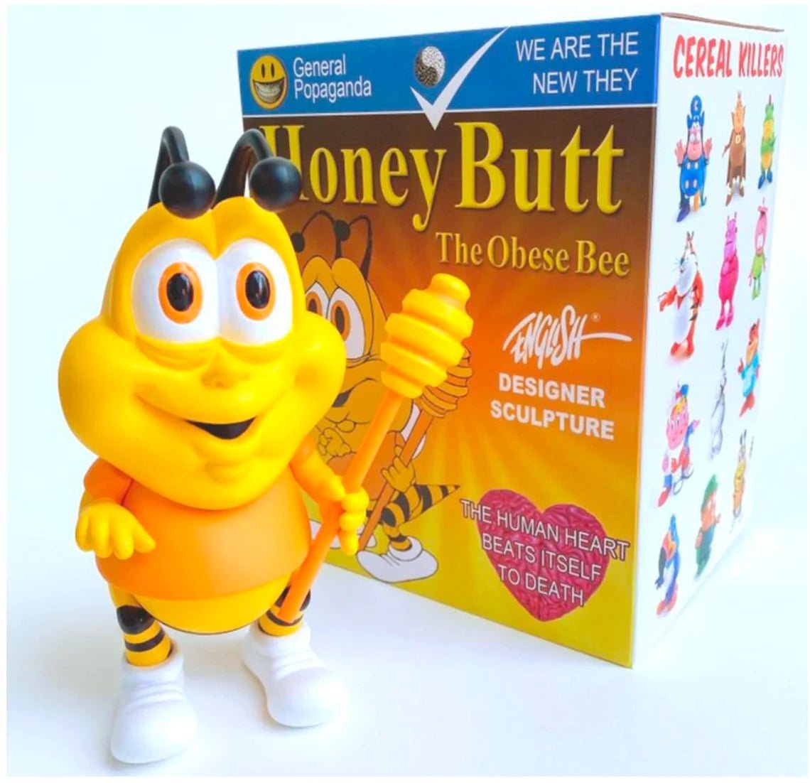 Honey Butt the Obese Bee 8-inch vinyl figure by Ron English Available Now - Tenacious Toys®