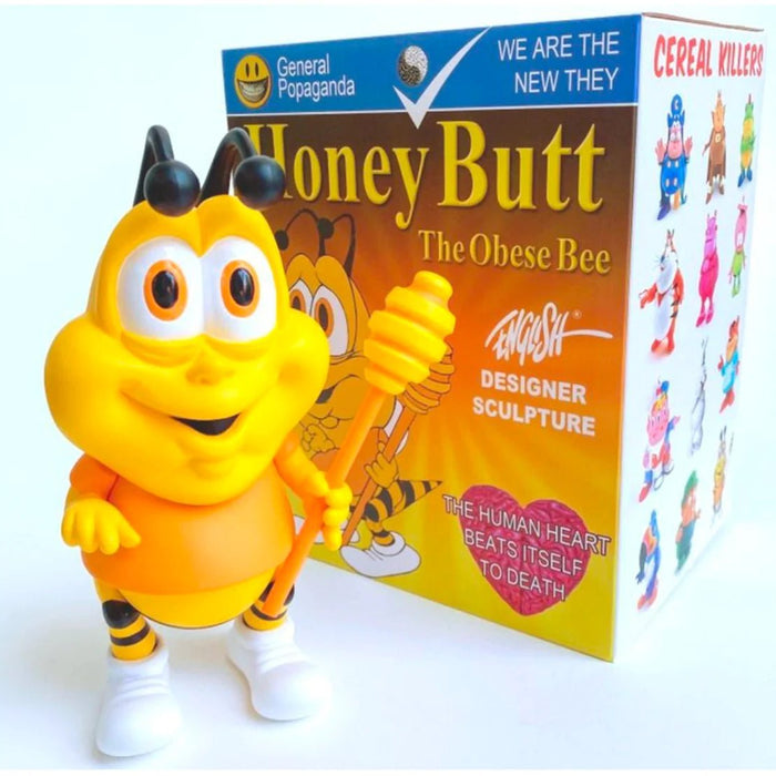Honey Butt the Obese Bee 8-inch vinyl figure by Ron English Available Now - Tenacious Toys®