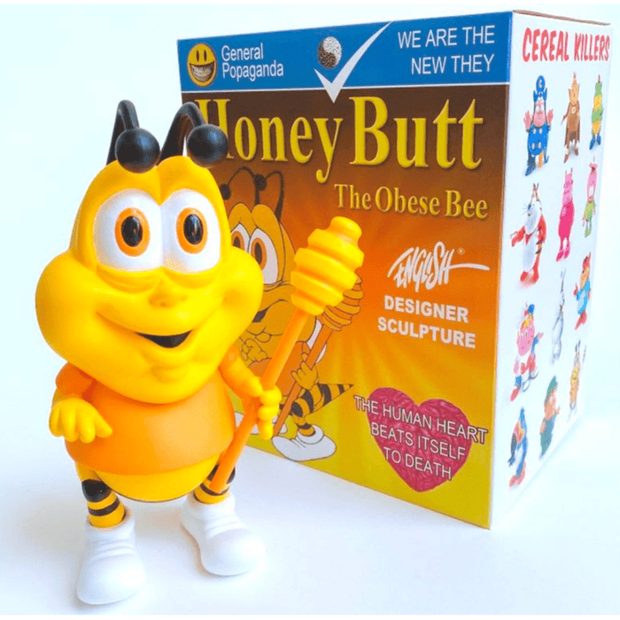 Honey Butt the Obese Bee 8-inch vinyl figure by Ron English Available Now ! ! ! - Tenacious Toys®