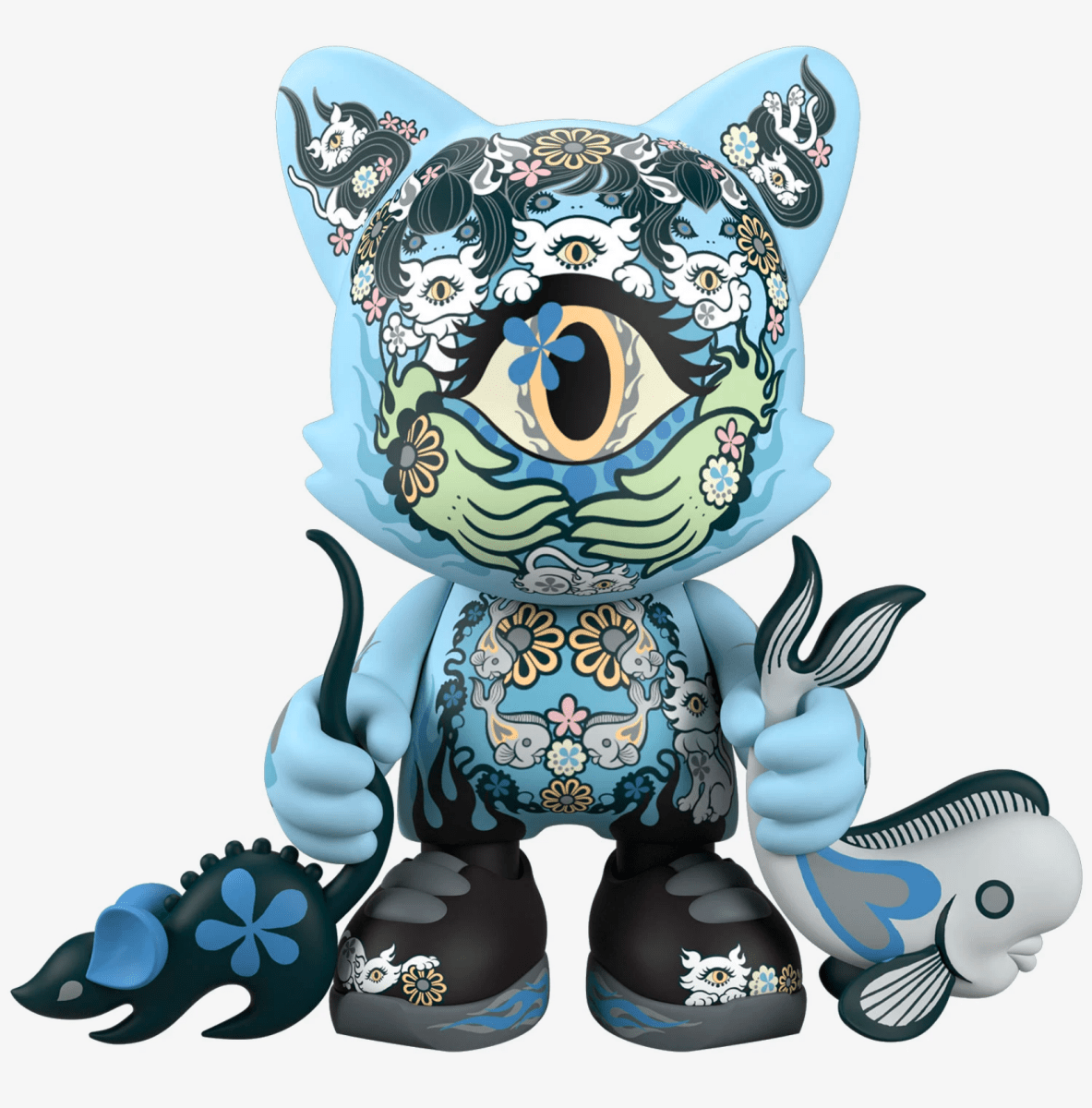 Junko Mizuno Azure Ailurophile 8-inch vinyl SuperJanky by Superplastic Available Now ! ! ! - Tenacious Toys®