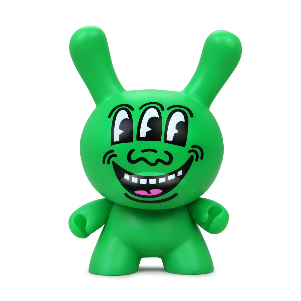 Keith Haring Masterpiece Three Eyed Monster 8" Dunny Vinyl Art Figure by Kidrobot Available Now ! ! ! - Tenacious Toys®