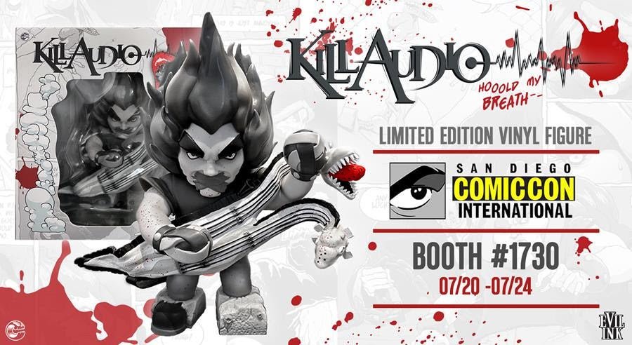 Kill Audio Vinyl Figure Blood Splatter Monochrome Edition Created by CLUTTER x Coheed and Cambria ! ! ! - Tenacious Toys®