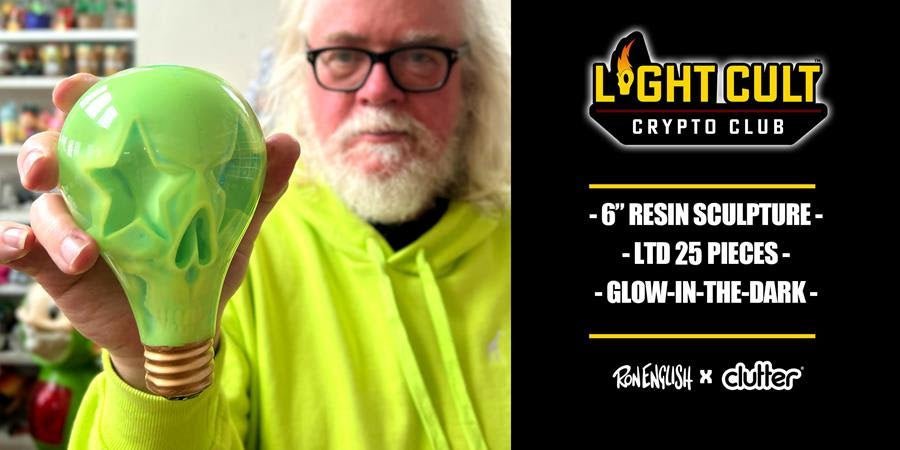 Light Cult Crypto STAR SKULL Bulb by Ron English x Clutter ! ! ! - Tenacious Toys®