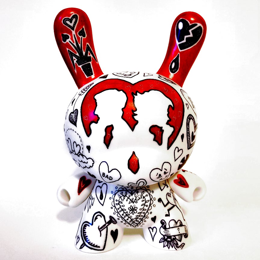 Love Hurts 7-inch custom Dunny by Eric Mckinley Available Now ! ! ! - Tenacious Toys®