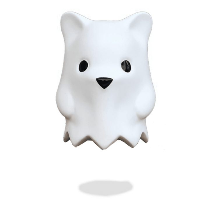 Luke Chueh Ghostbear Matte White vinyl figure by Munky King Available Now ! ! ! - Tenacious Toys®