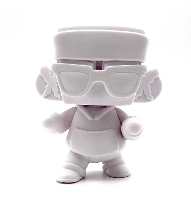 MAD*L Citizens Blank White Bandana Edition DIY Figure by MAD x UVD Toys Available Now - Tenacious Toys®
